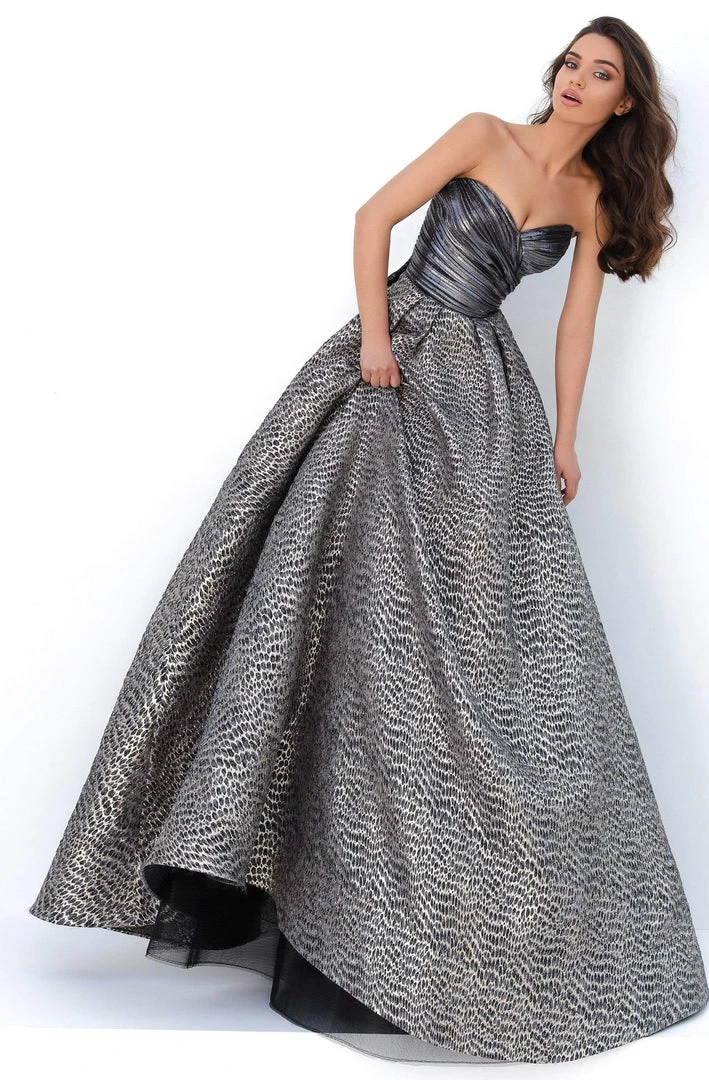 Tarik Ediz - 93859 Strapless Sweetheart Jacquard Ballgown 3 Tarik Ediz - 93859 Strapless Sweetheart Jacquard Ballgown