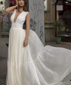 Formal Gowns Tarik Ediz - 93866 Strappy Bead Embellished A-Line Dress 10 Formal Gowns Tarik Ediz - 93866 Strappy Bead Embellished A-Line Dress