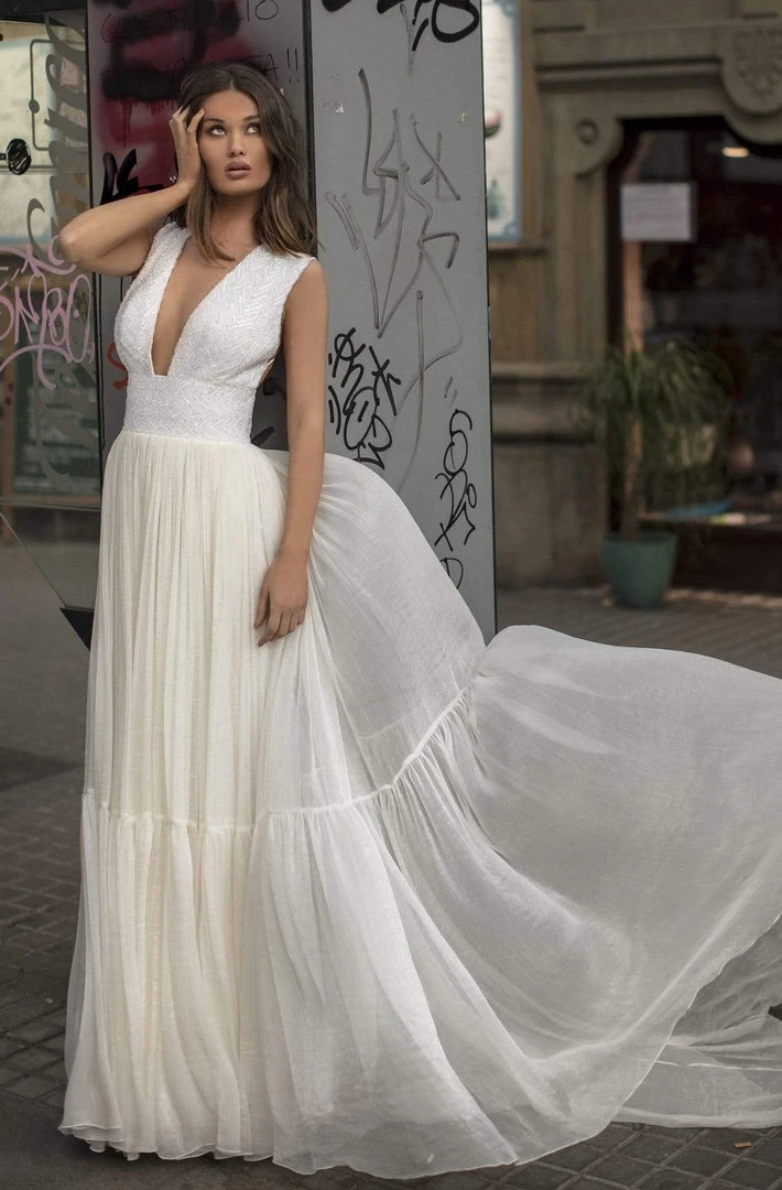 Formal Gowns Tarik Ediz - 93866 Strappy Bead Embellished A-Line Dress 6 Formal Gowns Tarik Ediz - 93866 Strappy Bead Embellished A-Line Dress