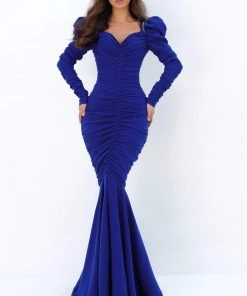 Tarik Ediz - 93883 Ruched Sweetheart Long Sleeves Dress Formal Gowns 8 Tarik Ediz - 93883 Ruched Sweetheart Long Sleeves Dress Formal Gowns