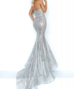 Formal Gowns Tarik Ediz - 93941 Sequin Embellished Strapless Mermaid Dress