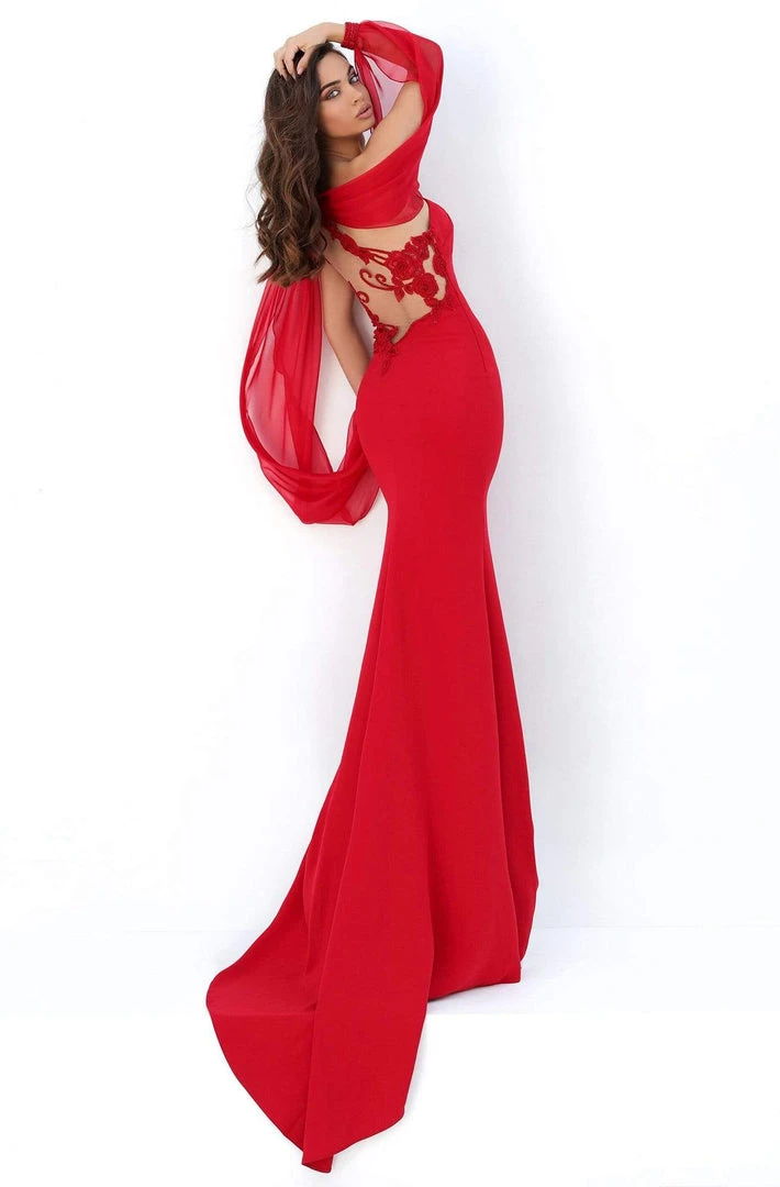 Tarik Ediz - 93951 Asymmetrical Illusion Back Sheath Dress 5 Tarik Ediz - 93951 Asymmetrical Illusion Back Sheath Dress