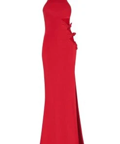 Formal Gowns Tarik Ediz - Beaded Halter Neck Dress 50025 13 Formal Gowns Tarik Ediz - Beaded Halter Neck Dress 50025