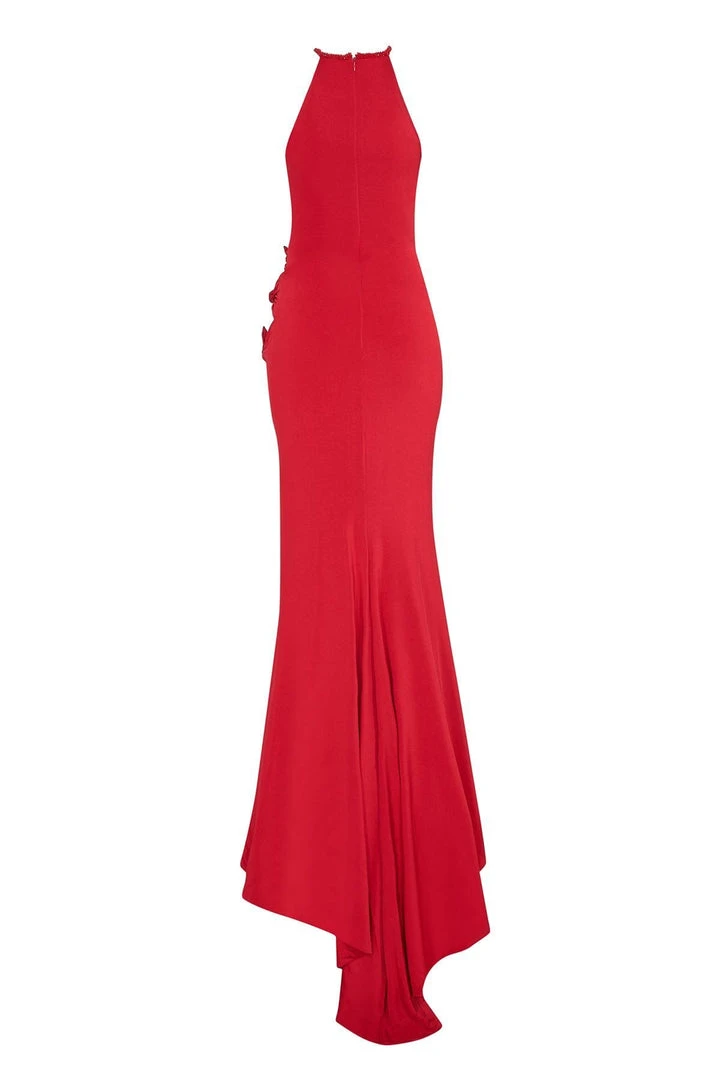 Formal Gowns Tarik Ediz - Beaded Halter Neck Dress 50025 9 Formal Gowns Tarik Ediz - Beaded Halter Neck Dress 50025