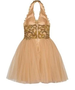 Tarik Ediz - Beaded Haltered Short Dress 90360 Cocktail Dresses