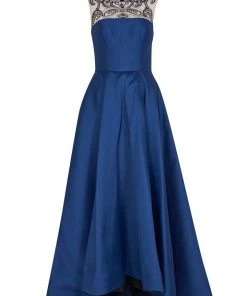 Formal Gowns Tarik Ediz - Beaded Jewel Neck A-line Dress 50012