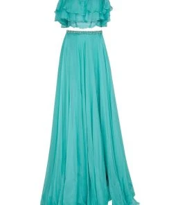 Formal Gowns Tarik Ediz - Beaded Off The Shoulder A-line Dress 50064 26 Formal Gowns Tarik Ediz - Beaded Off The Shoulder A-line Dress 50064