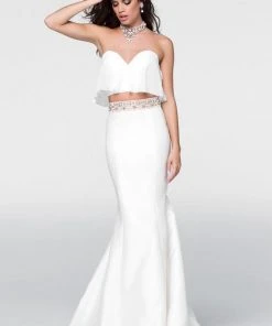 Tarik Ediz - Beaded Two-Piece Mermaid Dress 50045