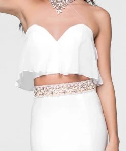 Tarik Ediz - Beaded Two-Piece Mermaid Dress 50045