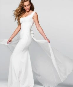 Tarik Ediz - Bedazzled Scoop Neck Dress 50055 Formal Gowns