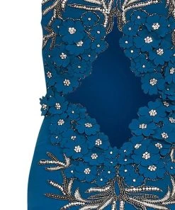 Tarik Ediz - Embellished Cutout Down 92561