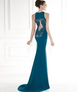 Tarik Ediz - Embellished Cutout Down 92561