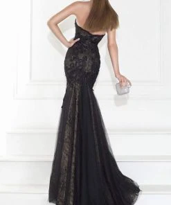 Tarik Ediz - Embroidered Trumpet Gown 92598