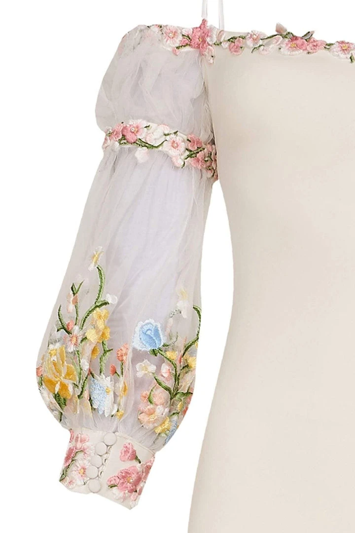 Tarik Ediz - Floral Accented Sheath Dress 50001 Formal Gowns 9 Tarik Ediz - Floral Accented Sheath Dress 50001 Formal Gowns