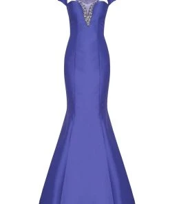 Tarik Ediz - Floral Crystal Accented Mermaid Gown 50019