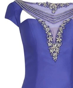 Tarik Ediz - Floral Crystal Accented Mermaid Gown 50019