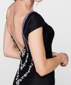 Tarik Ediz - Floral Crystal Accented Mermaid Gown 50019