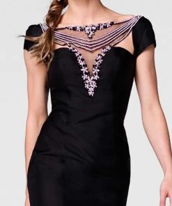 Tarik Ediz - Floral Crystal Accented Mermaid Gown 50019