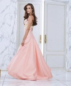 Tarik Ediz - Floral Long Dress 50065 10 Tarik Ediz - Floral Long Dress 50065