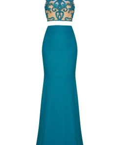 Tarik Ediz - Halter Neck Mermaid Gown 50013 Formal Gowns 13 Tarik Ediz - Halter Neck Mermaid Gown 50013 Formal Gowns