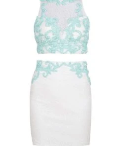 Tarik Ediz - Halter Neck Sheath Dress 90443