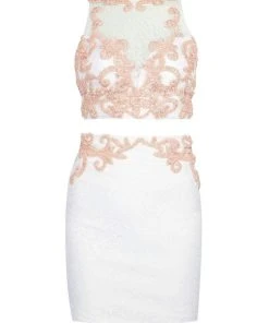 Tarik Ediz - Halter Neck Sheath Dress 90443