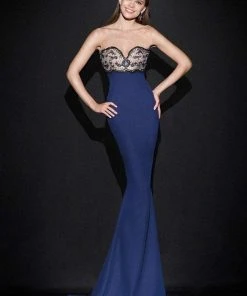 Formal Gowns Tarik Ediz - Illusion Empire Gown 92478