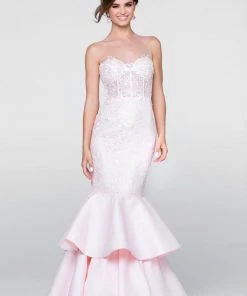 Tarik Ediz - Illusion Jewel Neck Mermaid Dress 50085