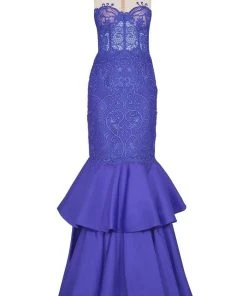 Tarik Ediz - Illusion Jewel Neck Mermaid Dress 50085 18 Tarik Ediz - Illusion Jewel Neck Mermaid Dress 50085