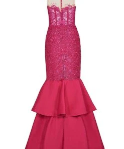 Tarik Ediz - Illusion Jewel Neck Mermaid Dress 50085 23 Tarik Ediz - Illusion Jewel Neck Mermaid Dress 50085