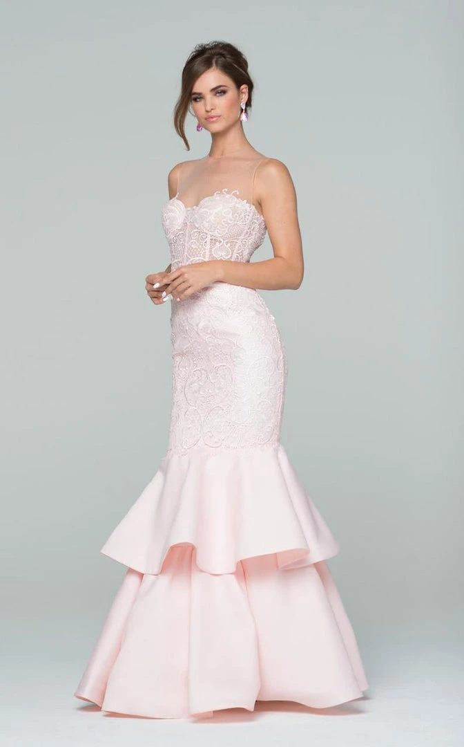 Tarik Ediz - Illusion Jewel Neck Mermaid Dress 50085 5 Tarik Ediz - Illusion Jewel Neck Mermaid Dress 50085