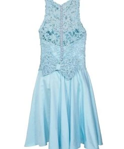 Tarik Ediz - Illusion Neck A-Line Short Dress 90419 Cocktail Dresses