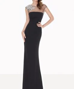 Tarik Ediz - Illusion Sheath Gown 92618 Formal Gowns