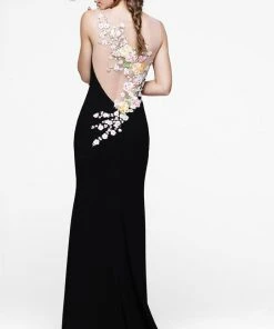 Tarik Ediz - Illusion Sweetheart Sheath Gown 50003