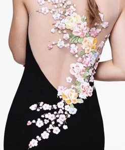 Tarik Ediz - Illusion Sweetheart Sheath Gown 50003