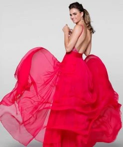 Tarik Ediz - Jeweled Halter Neck Dress 50088 Formal Gowns