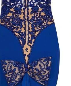 Tarik Ediz - Lace Halter Neck Gown 92528