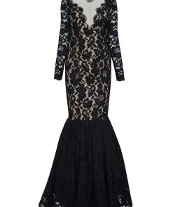 Tarik Ediz - Lace Illusion High Neck Mermaid Dress 50050 16 Tarik Ediz - Lace Illusion High Neck Mermaid Dress 50050