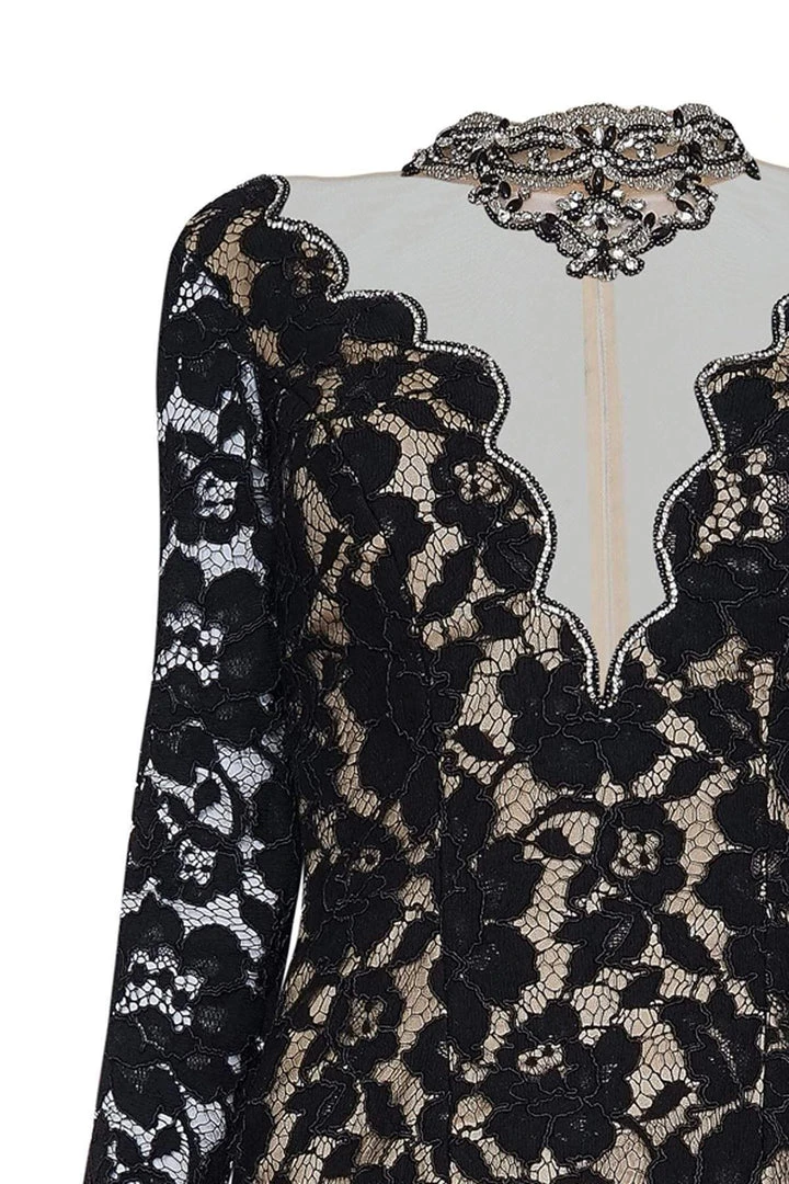 Tarik Ediz - Lace Illusion High Neck Mermaid Dress 50050 8 Tarik Ediz - Lace Illusion High Neck Mermaid Dress 50050