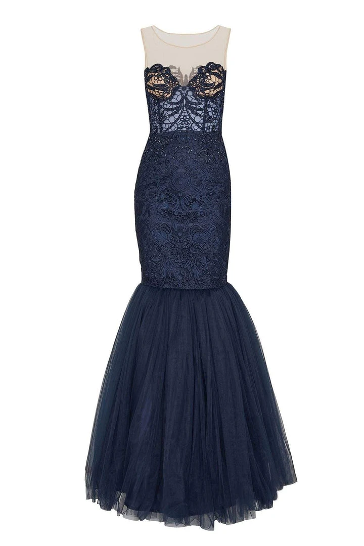 Tarik Ediz - Lace Illusion Neck Dress 50061 Formal Gowns 7 Tarik Ediz - Lace Illusion Neck Dress 50061 Formal Gowns