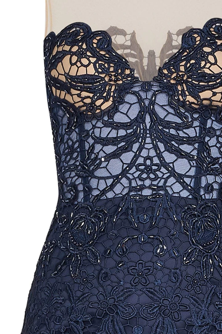 Tarik Ediz - Lace Illusion Neck Dress 50061 Formal Gowns 8 Tarik Ediz - Lace Illusion Neck Dress 50061 Formal Gowns