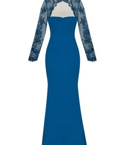 Tarik Ediz - Lace Sleeved Gown 92543