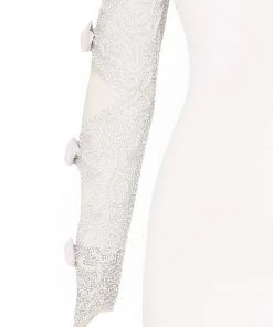 Formal Gowns Tarik Ediz - Lace V-Neck Gown 92571