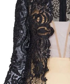 Tarik Ediz - Lace V-neck Sheath Dress 50058