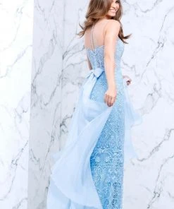 Tarik Ediz - Lavish Lace Sheer Evening Dress 50103 Formal Gowns 7 Tarik Ediz - Lavish Lace Sheer Evening Dress 50103 Formal Gowns