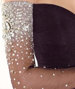 Formal Gowns Tarik Ediz - Mte92373 Illusion Asymmetrical Long Sleeve Gown 11 Formal Gowns Tarik Ediz - Mte92373 Illusion Asymmetrical Long Sleeve Gown