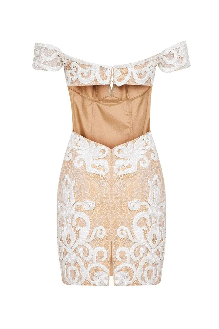 Cocktail Dresses Tarik Ediz - Off Shoulder Short Dress 90455 8 Cocktail Dresses Tarik Ediz - Off Shoulder Short Dress 90455