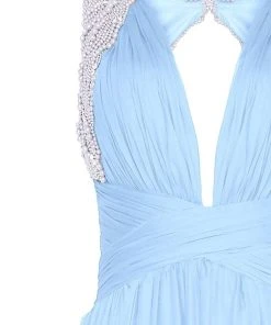 Tarik Ediz - Pearl Accented A-line Dress 50060 Formal Gowns