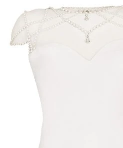 Tarik Ediz - Pearl Accented Trumpet Dress 50098 Formal Gowns