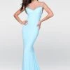 Tarik Ediz - Rhinestone Accented Sheath Gown 50097 1 Tarik Ediz - Rhinestone Accented Sheath Gown 50097